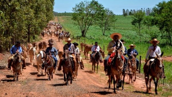 Percurso da Cavalgada em Adamantina (Foto: Acácio Rocha/Siga Mais).