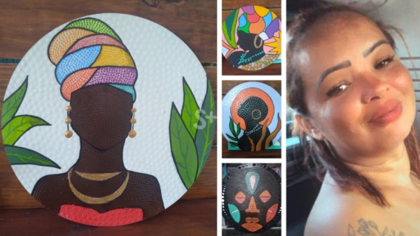 Exposição apresenta mandalas assinadas pela artista Jucileide Marcelina (Imagens cedidas. Edição: Siga Mais).