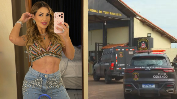 Deolane (Reproduao/Instagram) foi levada para a Penitenciaria Feminina de Tupi Paulista (Reproducao/TV TEM).
