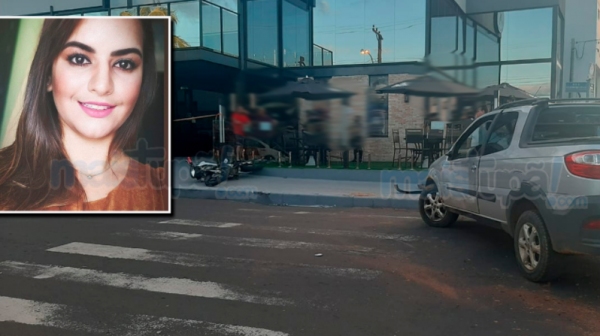 Jéssica Martins, de 27 anos (no detalhe), morreu após o acidente (Foto: Mariane Gava/Mais Tupã).