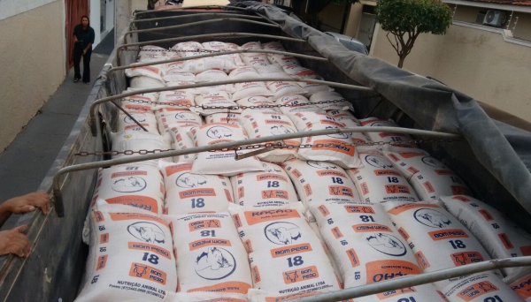 Clique para adicionar uma legendaCarga com 30 toneladas de mercadoria foi recuperada pela Polícia Civil (Foto: Cedida/Polícia Civil).