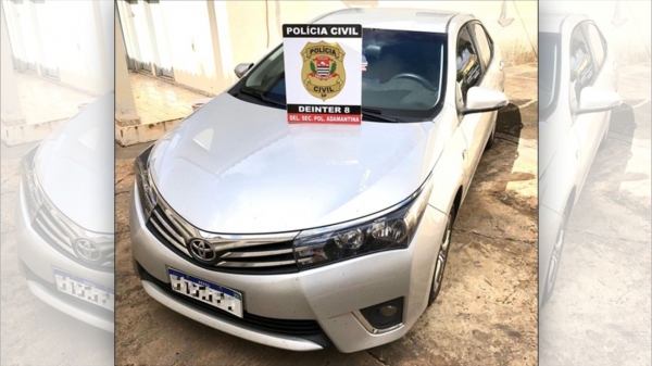 Veículo foi recuperado em Lucélia, quando era conduzido por uma mulher de 28 anos (Divulgação/PC).