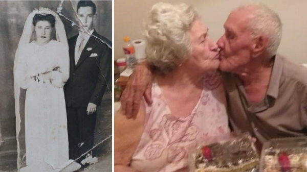 O casal Sebastião e Percilia: 73 anos de matrimônio (Acervo familiar).