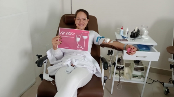 Ao todo foram realizadas mais de 50 doações de sangue (Divulgação).