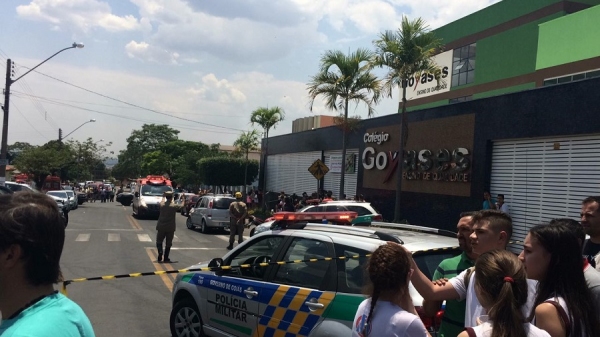 Disparos do estudante fizeram seis vítimas: quatro estão feridas e duas morreram no local (Foto: Diário de Goiás).