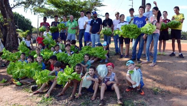 Horta Comunitária do Jardim Adamantina é um dos pontos em que houve aumento de produção (Foto: UniFAI).