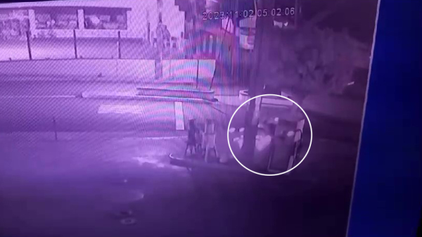 Momento da colisão (Reprodução).