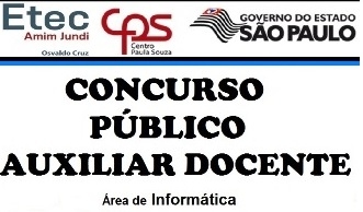 Etec Amim Jundi de Osvaldo Cruz abre concurso para auxiliar de docente (informática)