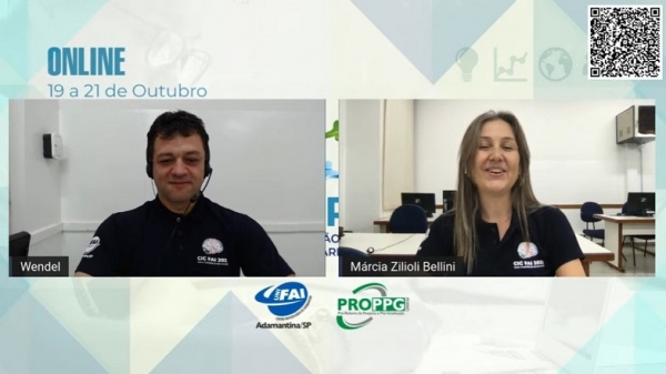 Vice-reitor e pró-reitora de Pesquisa e Pós-Graduação em noite de encerramento dos Congressos Científicos (Divulgação).