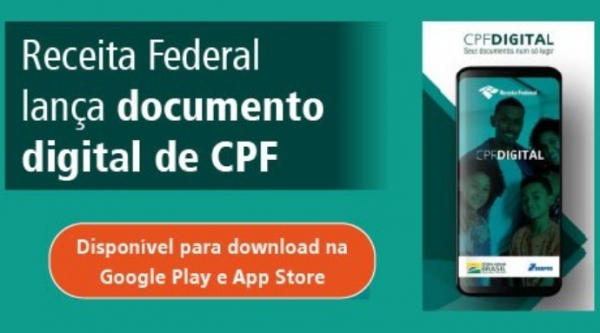 CPF Digital exibe o cartão do CPF e também envia notificação push contendo notícias aos usuários (Divulgação).