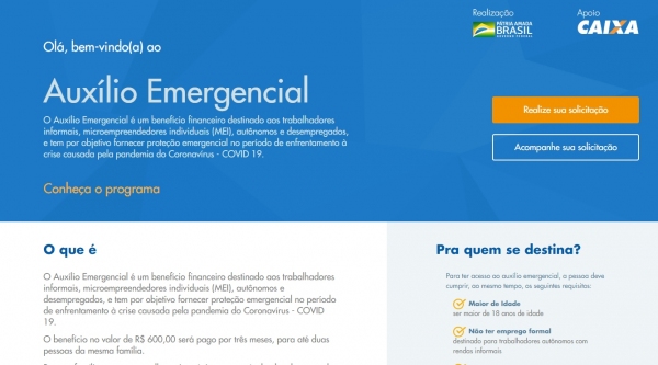 Caixa lança site e APP para solicitar auxÃlio emergencial de R$ 600