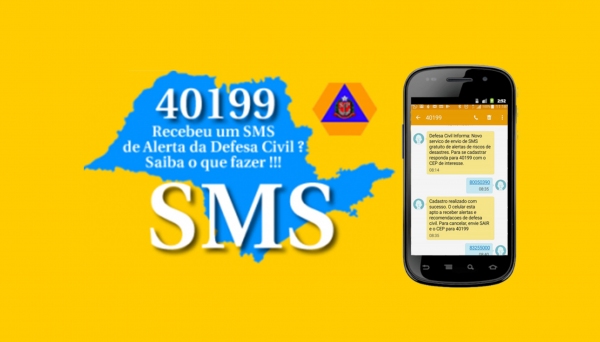 Defesa Civil: população paulista já pode receber alerta de riscos por SMS