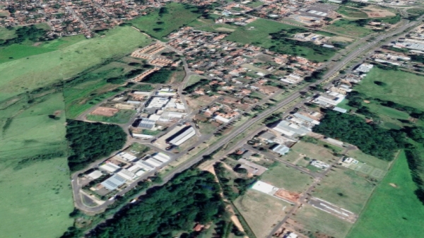 Área do Distrito Comercial, Industrial e de Serviços Valentim Gatti, no Parque Itamarati (Google).