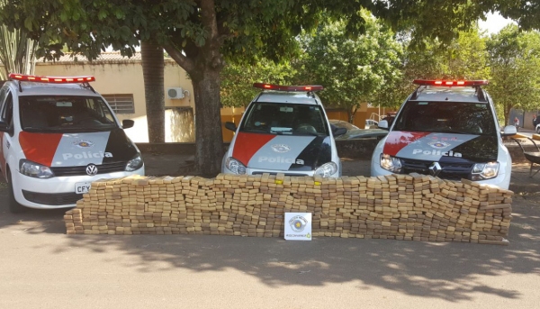 Droga apreendida pela Polícia Militar, em operação nesta sexta-feira (Fotos: Cedidas/PM).