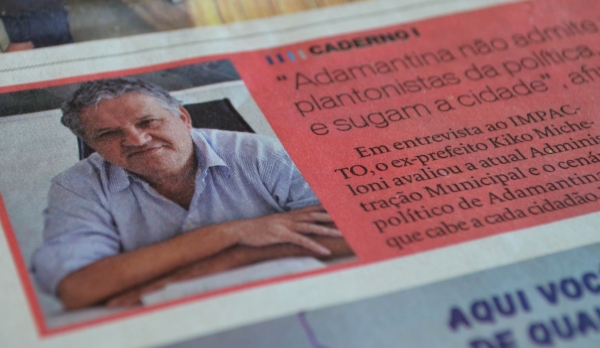 Entrevista com Kiko Micheloni (DEM) foi publicada hoje no Jornal Impacto (Reprodução).