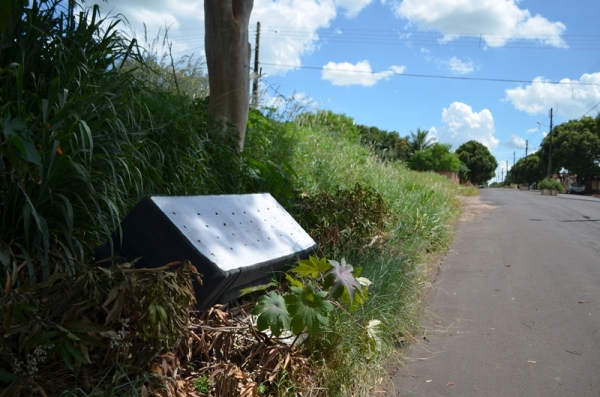 Sofá descartado na Avenida XV de Novembro, na Vila Jamil de Lima (Foto: Acácio Rocha).