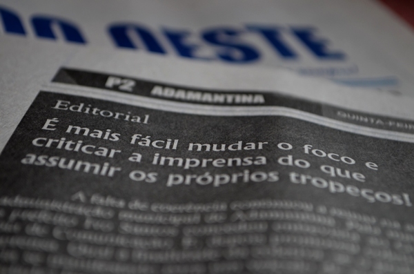 Em editorial, “Diário do Oeste” rebate críticas à imprensa, feitas pelo prefeito afastado Ivo Santos