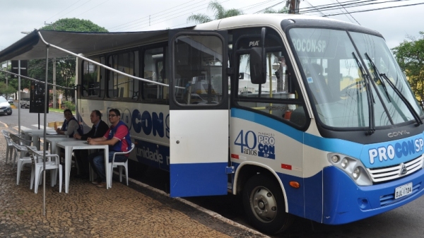 Estrutura do Procon Móvel faz atendimentos em Adamantina nesta terça-feira, 20 (Divulgação/PMA).
