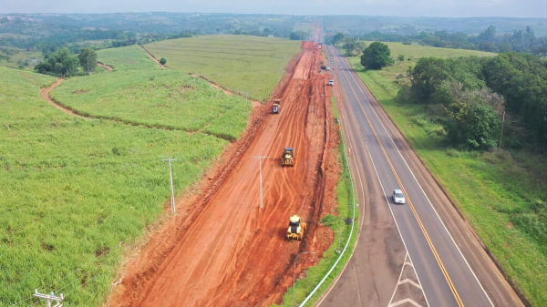 Obra na altura da base da Eixo SP, trecho entre Osvaldo Cruz e Parapua (Cedida/Eixo SP).