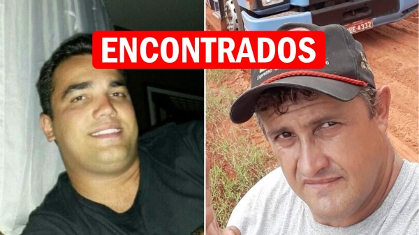 Primos caminhoneiros foram encontrados em Goiás, onde ficaram amarrados, após assalto. Bandidos levaram os dois caminhões (Cedida).