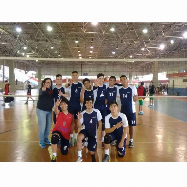 Pela terceira vez consecutiva o Voleibol Masculino da Etec participa da Fase Final Estadual. (Foto: Assessoria de Imprensa)