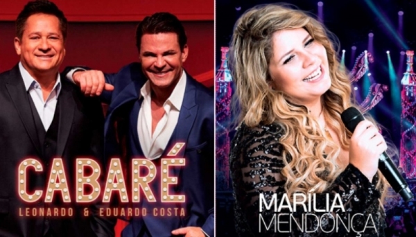 Cabaré, com Leonardo e Eduardo Costa, e show com Marília Mendonça, são o destaque especial da EXAPIT (Imagem: Divulgação).