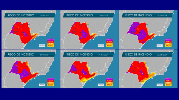 Mapa de Risco divulgado pela Defesa Civil de SP (Reprodu??o).