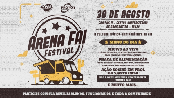 Toda a comunidade está convidada a participar do evento músico-gastronômico (Agência DCOM).