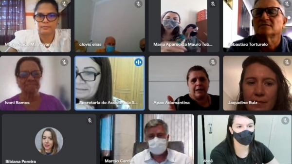 Print da telada reunião virtual (Divulgação/PMA).