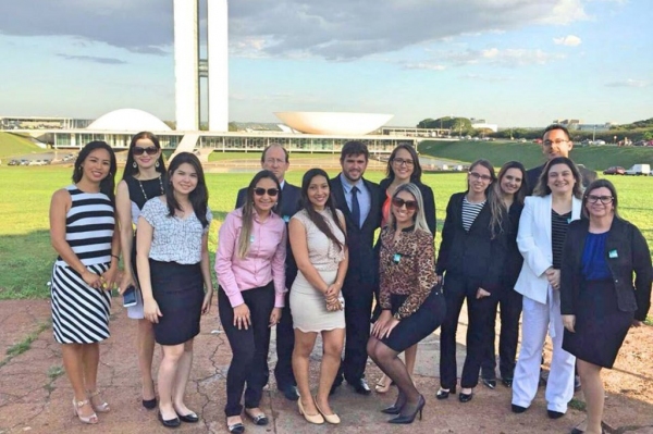 Grupo de estudantes de direito e professores da UniFAI, no Congresso Nacional, em Brasília (Foto: Arquivo Pessoal).