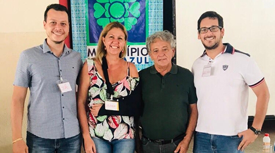 Secretários João Vitor Marega e Luciana Pereira, o engenheiro ambiental e interlocutor William Bachega e o coordenador estadual do PMVA, José Walter Figueiredo (Da Assessoria).