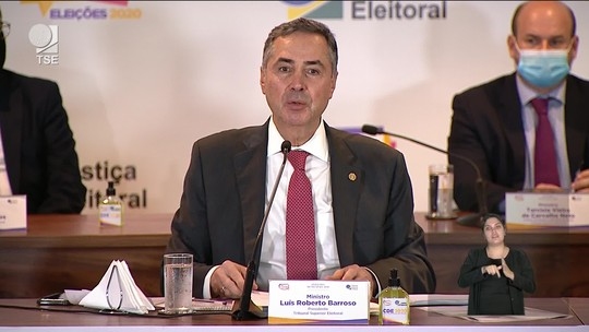 Ministro LuÃs Roberto Barroso, presidente do Tribunal Superior Eleitoral (Reprodução).