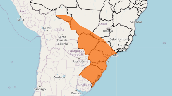 Faixa do alerta (Inmet).