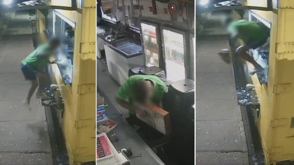 Homem quebrou vidro e invadiu o trailer de lanches (Cedida).