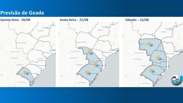 Previsão é do Centro de Previsão de Tempo e Estudos Climáticos (CPTEC) do Instituto Nacional de Pesquisas Espaciais (INPE) em colaboração com o Instituto Nacional de Meteorologia (INMET).