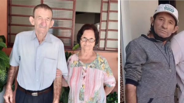 Armando Esplendor e Emília Esplendor foram mortos pelo filho, Odair José Esplendor. O agressor foi morto em fuga, após tentar atingir um policial com faca (Reprodução).