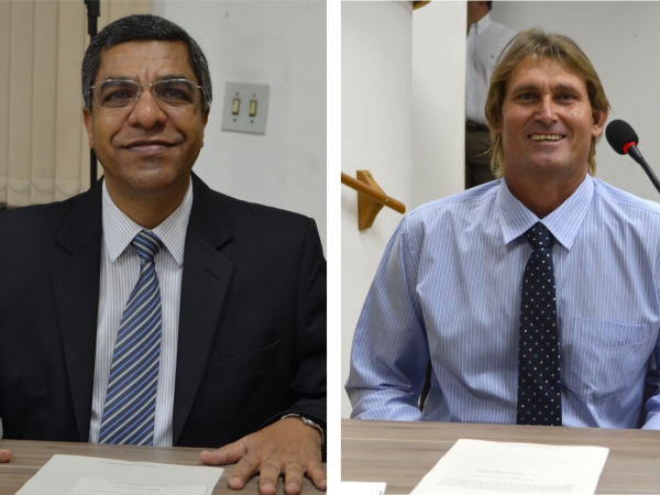 Vereadores Hélio José dos Santos e Rogério César Sacoman (Macarrão), autores da proposta do mini-zoológico para Adamantina