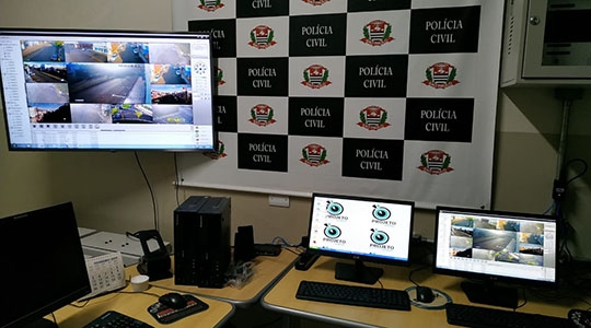 Projeto Hórus: imagens captadas por câmeras ajudam as polícias na prevenção e investigação de crimes em Osvaldo Cruz (Fotos: Cedidas/Deinter8).