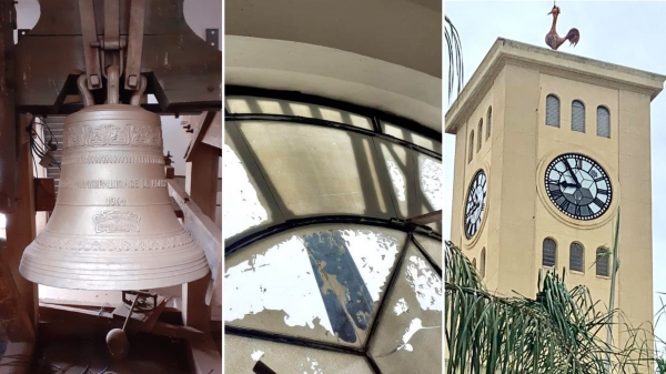 Relógio, sino e galo no alto da torre são marcos iconográficos de Adamantina (Fotos: Milton Ura/No Click com o Senhor).