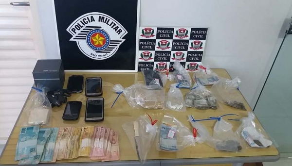 Polícias Militar e Civil realizaram operação conjunta contra o tráfico de drogas na manhã de hoje, 18, em Dracena (Foto: Cedida/Polícia Civil).