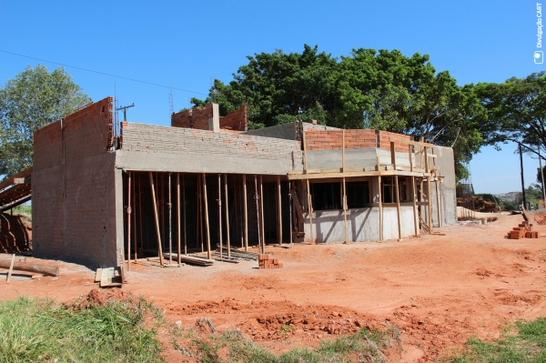 Obras da base da Polícia Rodoviária em Presidente Venceslau. (Foto: Cedida)