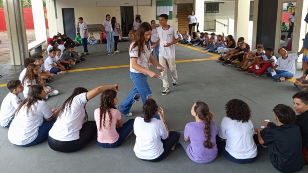 Atividades de acolhimento na Escola (Cedida/Escola Helen Keller).