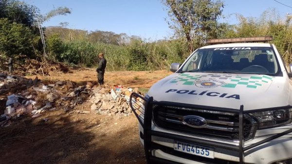 Local de APP onde houve o dano ambiental (Cedida/PM Ambiental).