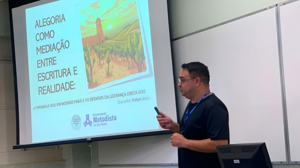 Pr. Rafael Assiz no Congresso Metodista 2025 em SB do Campo (Cedida).