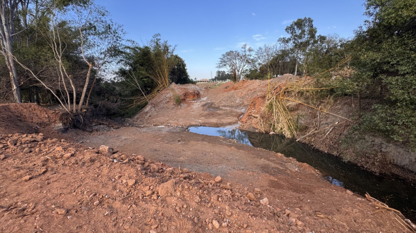 Local das obras (Em 29/08/2025. Imagem: Siga Mais).