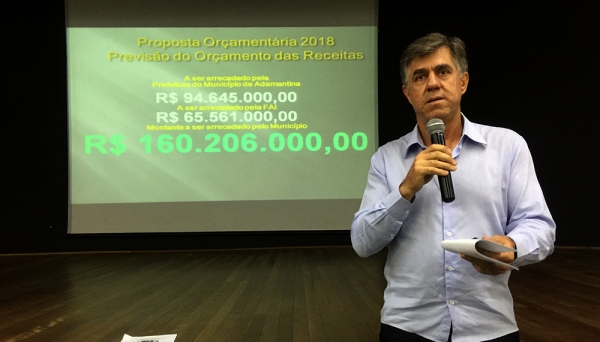 Prefeito Márcio Cardim fala sobre os principais aspectos prioritários no orçamento de 2018 (Foto: Siga Mais).