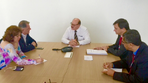 Dinha, Mauro Bragato, Ivo e Hélio, a pouco, no Centro Paula Souza, em São Paulo (Foto: Cedida).