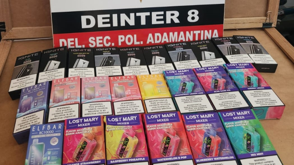 Materiais apreendidos pela Policia Civil em Adamantina (Cedida/PC).