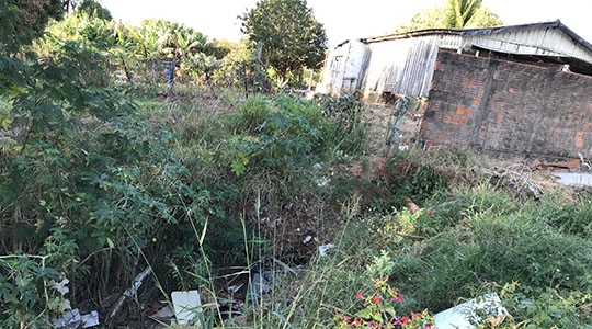 Perigo na Rua Amapá: erosão ameaça residência (Foto: Siga Mais)