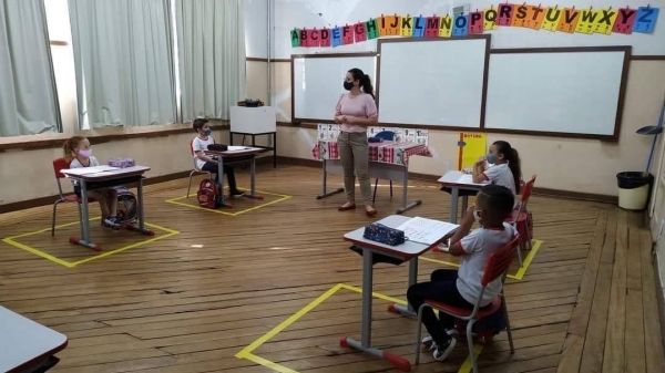 Sala de aula na rede municipal de ensino de Adamantina (Da Assessoria).